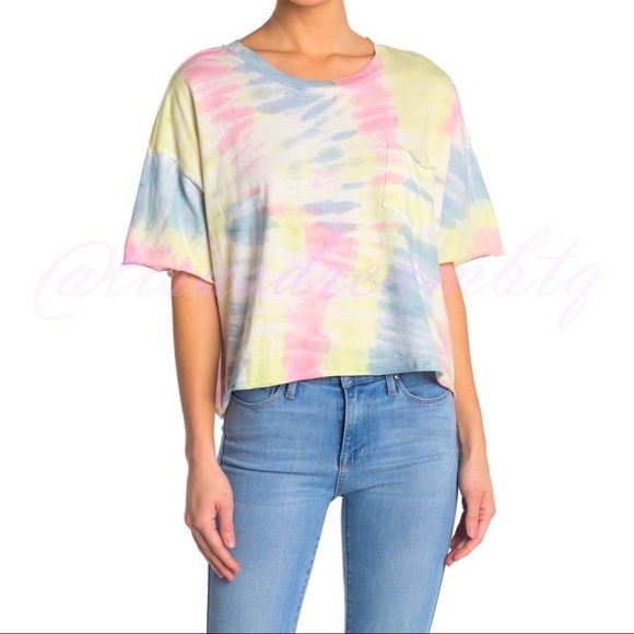 Abound Tops - Nordstrom Abound Cropped Tie Dye Tee